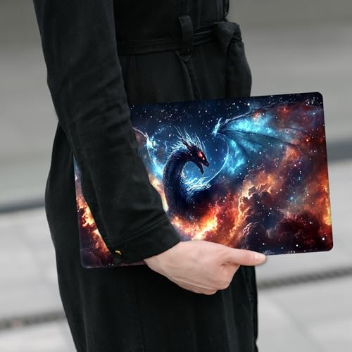 Laptop Skin Sticker Decal 12" 13" 13.3" 14" 15" 15.6",Waterproof Scratch Resistant Vinyl,Reusable Easy to Apply,for MacBook HP Dell Notebooks Netbooks Laptop,2 Wrist Pads,Glitter Dragon Cloud - color: Glitter Dragon Cloud