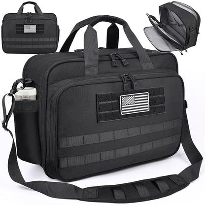 HILOMON Travel Messenger Laptop Bag 17.3 Inch Carry on Large Tactical Briefcase YKK-Zipper Waterproof Computer Bags for Travel Work Business Overnight