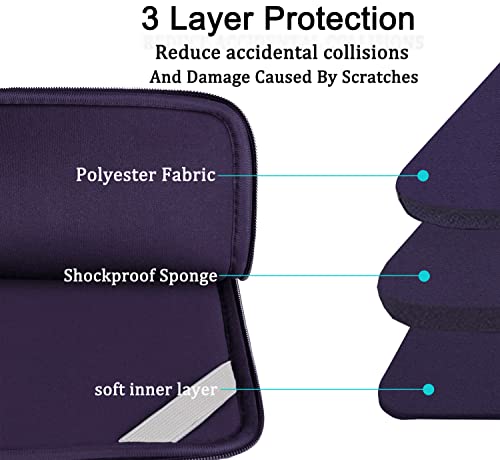 Laptop Case Bag 15.6 inch, Shockproof Protective Computer Carrying Cover with Front Pocket, Briefcase Handbags Laptop Sleeve for 15.6 inch HP, Dell, Acer, Asus, Notebook, Purple - color: Purple, size: 15.6 inch