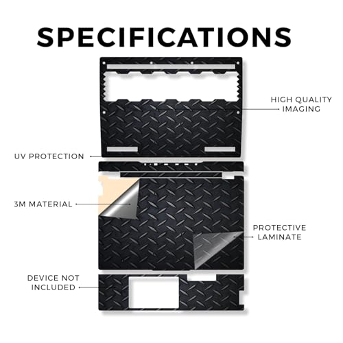 Laptop Skin Compatible with Lenovo Legion 5 Gaming Laptop (15IRX9) 2024 - Black Diamond Plate - Premium 3M Vinyl Protective Wrap Decal Cover - Easy to Apply | Crafted in the USA - color: Black Diamond Plate, size: Legion 5 Gaming (15IRX9) 2024 Full Cover