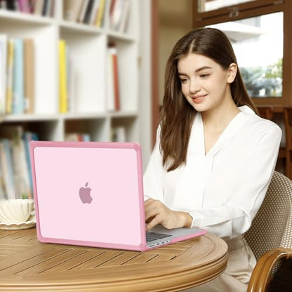 MOSISO Compatible with MacBook Pro 14 inch Case M5 M4 M3 M2 M1 2026-2021 | 3 in 1 Kit Anti-Crack Hard Shell with TPU Bumper, A3427 A3426 A3434 A3112 A3185 A3401 A2918 A2992 A2779 A2442, Chalk Pink - color: Chalk Pink