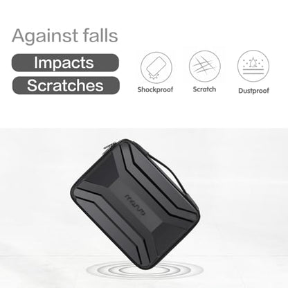 MOSISO 15-16 inch Laptop Hard Case, Waterproof Shockproof Laptop Sleeve Compatible with MacBook Pro 16, HP Acer Dell Lenovo ASUS, Symmetrical Trapezoid EVA Computer Bag with Handle, Black - color: Black, size: 15.6 inch