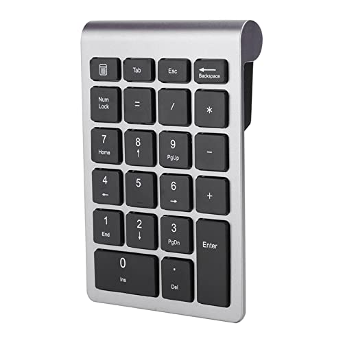 Numeric Keypad with Mice, 2.4G Number Pads and Mouse and USB Receiver Kit for PC Laptop, 22-Key | Number Lock | LED Indicator (Iron Grey) - color: Iron Grey
