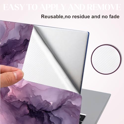 SUPERDANT 3Pcs Purple Ink-Wash Laptop Skin 14.9x10.6in Trim-to-Fit Notebook Sticker Cover Decal Set Bubble-Free PVC Wrap Scratch-Proof Water-Proof Ink Wash Diffusion - style: Ink wash diffusion