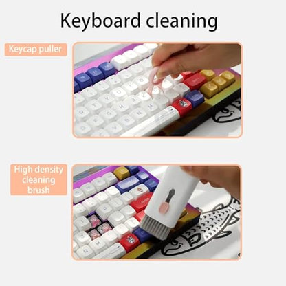 7-in-1 Electronic Cleaner Kit,Keyboard Cleaner,Laptop Cleaner Kit for Monitor, Cell Phone, Headset, Laptop Camera Lens (Blue) - color: Blue