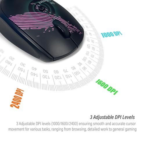 Wireless Mouse (Bluetooth+2.4G) Rechargeable Portable Silent Computer Mouse with Quiet Click and 3 DPI for Laptop/PC/Mac/MacBook/Chromebook/Surface Pro/iPad/Tablet (Whale2) - color: Whale2