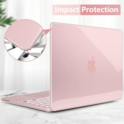 Batianda CrystalAir Case for MacBook Neo 13 Inch 2026, Crystal Blush | 4-in-1 Bundle Ultra Clear Slim Hard Shell, Lightweight Everyday Protection for MacBook Neo 13 Inch 2026 Model A3404 - color: Crystal Blush