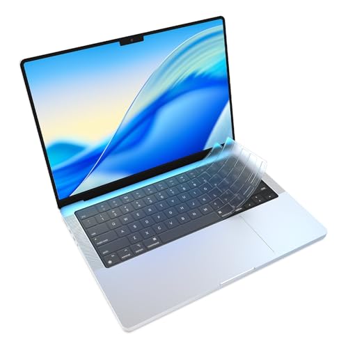JCPal Ultra Thin Clear Keyboard Protector for MacBook Pro/Air/Neo | Ultra-thin, Transparent, Spill/Dust Protection, US Layout; Fits MacBook Pro 14 & 16 inch M1-M5, Air 13 & 15 inch M2-M5 & Neo