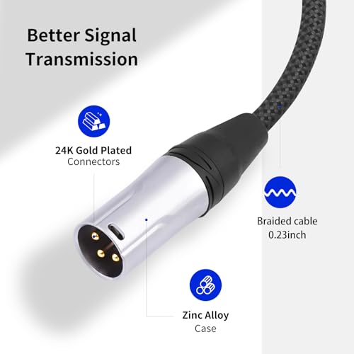 24Bit/96Khz USB c to XLR Male Audio Cable,USB C Smartphone/Laptop to XLR Male Output Cable for Amplifier, Speaker, Mixer Console, etc 3.3 FT - color: 3.3Feet