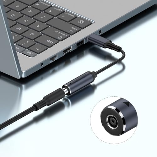 4.5mm Barrel Tip to USB C Adapter, 45W 65W 100W Charging for Convert DELL HP 4.5 x 3.0mm Charger to Type-C PD Power for Phones,Tablets,Laptops and Other USB C Devices, Input: DC15-20.5V - color: 4.5mm Tip to USB-C