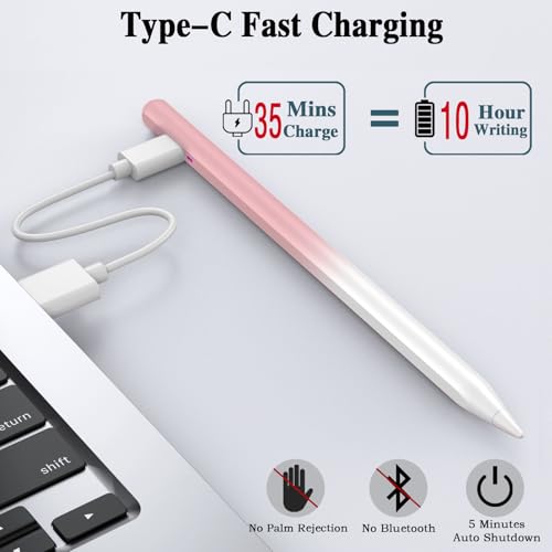 Stylus Pen for Android Tablet,Tablet Pencil for iOS/Android,Stylus Pen for iPhone/Samsung/Huawei/Vivo/Lenovo/Pixel and Other Android Smartphones and Tablets-Gradient Pink - color: Gradient Pink
