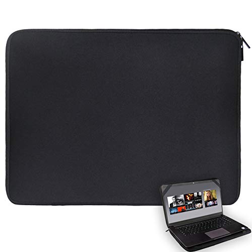 12 inch Laptop Sleeve Black Neoprene Notebook Carrying Bag/Pouch Cover with 4 Elastic Bands for 11.6" MacBook Air ASUS Dell HP Acer Samsung Chromebook/12.3" Microsoft Surface Pro 6 4 - size: Standard 12 inch