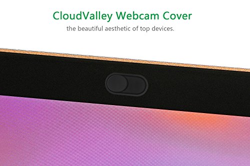 CloudValley Webcam Cover Slide, [5 Pack] 0.6mm-Thin Metal Web Camera Cover Sticker for MacBook Pro, MacBook Air, Laptop, iMac, PC, Surfcase, iPhone 8/7/6 Plus, Privacy Cover, Black-5 pcs | for MacBook Pro, MacBook Air, Laptop, iMac, PC, Surfcase, iPhone 8