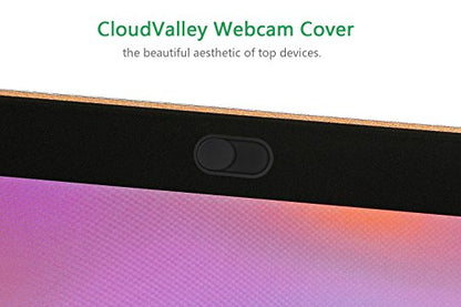 CloudValley Webcam Cover Slide, [5 Pack] 0.6mm-Thin Metal Web Camera Cover Sticker for MacBook Pro, MacBook Air, Laptop, iMac, PC, Surfcase, iPhone 8/7/6 Plus, Privacy Cover, Black-5 pcs | for MacBook Pro, MacBook Air, Laptop, iMac, PC, Surfcase, iPhone 8