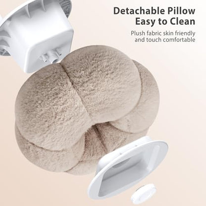 CreaDream Pumpkin Tablet Pillow Stand, Adjustable Pillow Stand for Lap Bed | Detachable Snack Bowl, Fits 4.7"-13" Kindle, Tablets, iPad, Soft Plush Fabric, for Reading on Bed, Couch, Khaki - color: Khaki