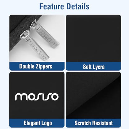 MOSISO 13.3 inch Laptop Case, 13-13.3 inch Laptop Sleeve Carrying Case | Compatible with MacBook Neo/Air/Pro 13 inch with A18/M5/M4/M3/M2/M1 Chip, 2026-2016, Neoprene Bag with Curved Pocket, Black