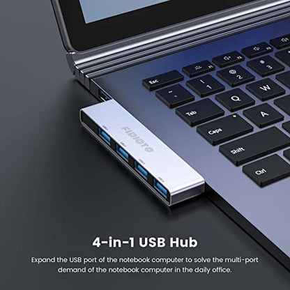 Slim USB Hub 2Pack, Fidioto 4 Port USB Adapter(1 * 3.0 Hub, 3 * 2.0 Hub), Multi USB Port Expander for Laptop, iMac Pro, MacBook Air, Mac mini/Pro, Notebook PC, USB Flash Drives and Mobile HDD Etc.