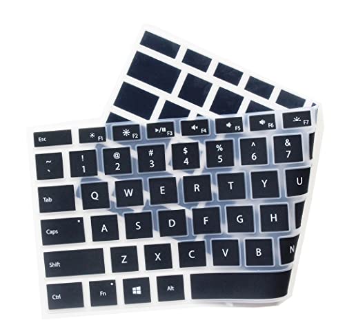 Silicone Keyboard Protective Skin Cover Compatible with 2019 Microsoft Surface Pro 7, 2016-2018 Surface Pro 4 / Pro 5 / Pro 6 (Black) - color: Black 3, size: Compatible with Surface Pro 4 5 6 7