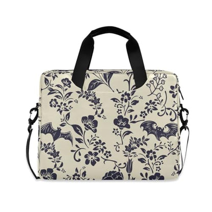 Goth Bat Flower Laptop Case 15.6 inch Computer Bag | Waterproof Laptop Briefcase Laptop Bag for Women & Men - color: Goth Bat Flower
