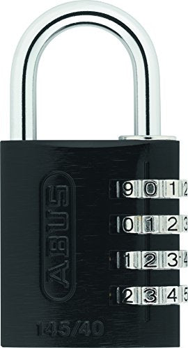 ABUS 145/40 Non-TSA Combination Padlock for Hard Cases, Luggage | Resettable, Black - color: Black, size: 40 mm