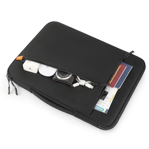 DOMISO 15.6 inch Laptop Case Sleeve Protective Cover Compatible with 16 inch MacBook Pro M4 M3 M2/Pro Max,15.6-16 inch HP Dell ASUS Lenovo Chromebook,Waterproof Computer Cases Bag with Handle,Black - size: 15.6 inch