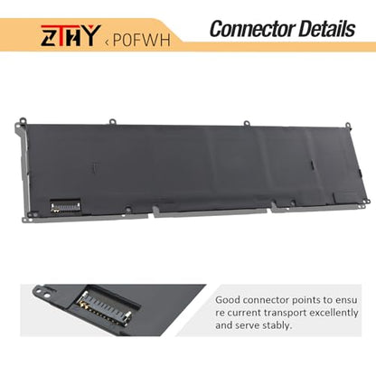 ZTHY 90Wh P0FWH Laptop Battery Replacement for Dell Alienware M16 R2 | Inspiron 16 Plus 7640, Inspiron 16 7640 2-in-1 P132F P133F P132F001 P132F003 P133F001 POFWH M9DG0 1969N HGJCY 11.7V 6-Cell - size: 11.89*3.35*0.31 inch P0FWH