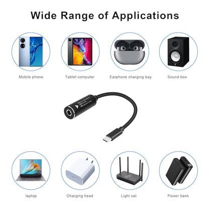 4.5mm Laptop Charging Adapter, Female DC 4.5 x 3.0mm to Male Type C for Dell 65W USB-C Laptop Charger XPS and Latitude 5000 Charging Plug Gender Converter