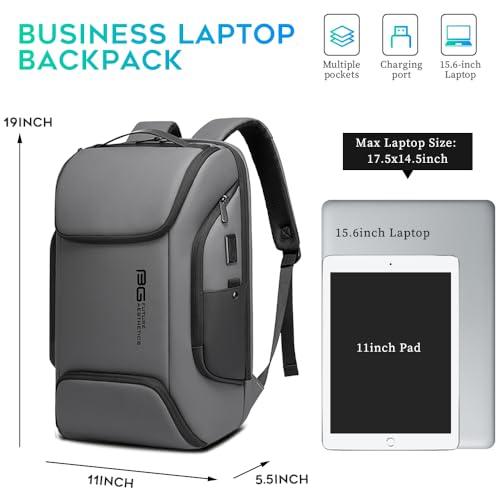 FUTURE AESTHEICS Business Laptop Smart Backpack Can Hold 15.6 Inch Laptop Commute Backpack Carry on bag for men and women (Grey) - color: Grey