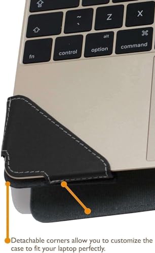 Profile Series - Black Leather Laptop Case Compatible with HP OmniBook X Flip 2-in-1 14" Laptop