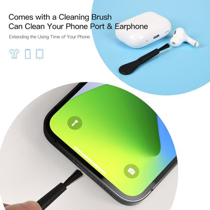 10PCS iPhone Lightning Anti Dust Plug Charging Port Dust Cover for iPhone 14/14 Pro Max, 13/13 Pro Max, 12 Pro Max, 11 Pro, X, XS, XR, 8, 7 iPad AirPods with Easy Grip Tab, Lanyard & Cleaning Brush - size: For iPhone(3 in 1)