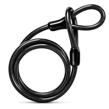 Bike Cable Lock Security Cable with Loops - 3/8 inch (10 mm) Heavy-Duty Locking Cable, Vinyl Coated Steel Cable Bike Chain Security Chain (4ft, 7ft, 15ft) - size: 7FT
