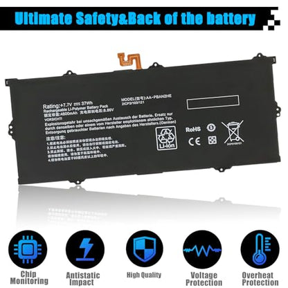 AA-PBAN2HE Laptop Battery Replacement for Samsung Galaxy Book Go 340XDA NP340XLA-KA4US NP340XLA-KA12US NP340XLA-KA2CA XE340XDA-KA3US-RB XE340XDA-KA1US XE340XDA-KA3 XE340XDA-ka1it 4800mAh 37Wh