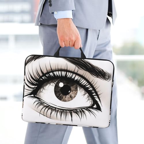 14 Inch Laptop Sleeve Case Waterproof Lightweight Laptop Case BagsEyelash Travel Laptop Bag With Handle For Women Men