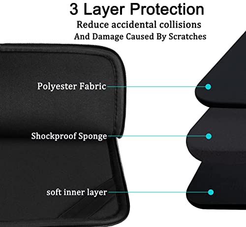 Laptop Sleeve case 14 inch, Protective Soft Padded Computer Carrying Bag | Laptop Sleeve with Front Pocket, Durable Briefcase Handbags Computer Bag for 15.6 inch HP, Dell, Acer, Asus, Notebook - color: Black, size: 14 inch