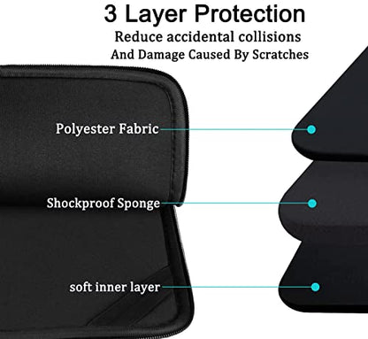 Laptop Sleeve case 14 inch, Protective Soft Padded Computer Carrying Bag | Laptop Sleeve with Front Pocket, Durable Briefcase Handbags Computer Bag for 15.6 inch HP, Dell, Acer, Asus, Notebook - color: Black, size: 14 inch
