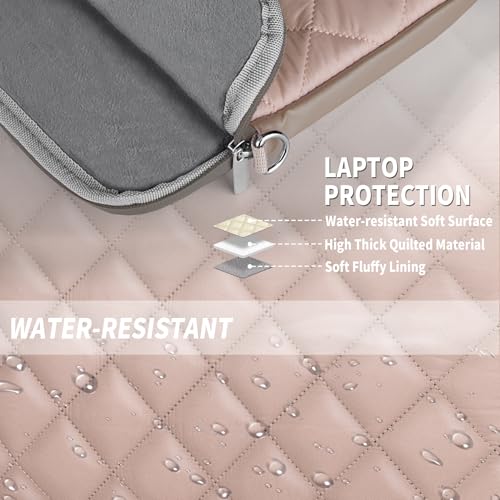 Puffy Quilted Laptop Sleeve with a Removable Shoulder Strap Compatible with MacBook Air/Pro, 13-13.3 inch Notebook, Compatible with MacBook Pro 14 inch M3 M2 M1 Chip 2023-2021 - color: Sleeve - Khaki, size: 13-13.3 inch