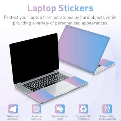 15-15.6 inches Netbook Laptop Skin Sticker Decal Reusable Cover Protector for 11.6 12 13 13.3 14 15 15.4 Notebook Chromebook Easy to Apply Remove, Scratch-Resistant Waterproof I Romantic Pink Blue - color: Romantic Pink Blue