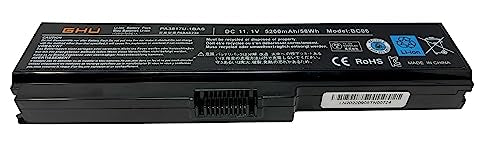 GHU PA3817U-1BRS Laptop Battery 58Wh Replacement for Toshiba Satellite L755 L675 L750 L700 P755 P750 C655 A655 A665, Compatible with PA3818U-1BRS - style: 58 Wh (PA3817U-1BRS)