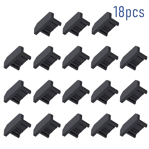 20 PCS Micro USB Port Anti-dust Plugs, Silicone Covers Caps Stoppers, Port Protector for PC Laptop Notebook Computers, Other Devices, 0.26 x 0.09 (LxW) - size: Micro USB/Black/20 PCS