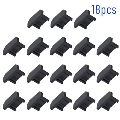 20 PCS Micro USB Port Anti-dust Plugs, Silicone Covers Caps Stoppers, Port Protector for PC Laptop Notebook Computers, Other Devices, 0.26 x 0.09 (LxW) - size: Micro USB/Black/20 PCS