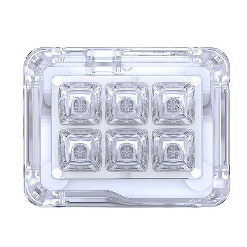 KiiBoom FIRSTBLOOD B6 6 Keys Mechanical Number Pad, Hotswappable Numeric Keypad, Tri-modes Bluetooth/2.4Ghz/USB-C Wired Wireless, with Acrylic Case, 600mAh Battery for Gaming Mac Win