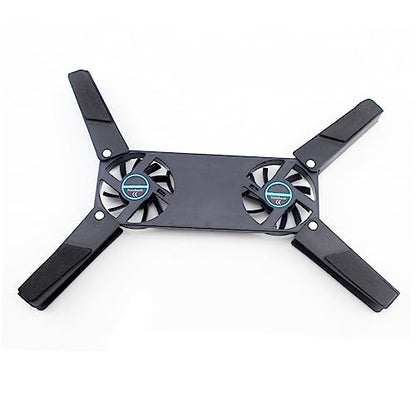 2pcs Heat Sink Quiet Laptop Cooler Notebook Cooler Laptop Air Lap Cooling Pad Fan Foldable Stand
