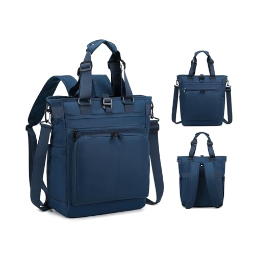 mygreen Tokyo Tote Messenger Backpack Convertible Tote Bag and Backpack, Fits 15.6" Laptop - color: Blue