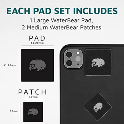 KUVRD Waterbear - Electronic Screen Cleaner Pads, 2-Pack (2 Pad Sets) | Reusable stick-on microfiber cleaning pad wipes car touchscreens, phone displays, camera lenses, and eyeglasses - size: 2-Pack (2-Pad Sets)