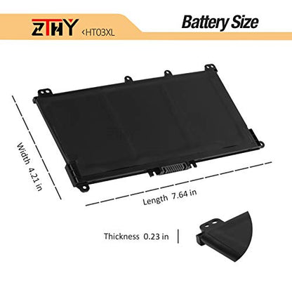 HT03XL Battery Replacement for HP Pavilion 15-CS 15-CW 15-CU 15-DA 15-DB | 15-DW 15-DY 15T-DA 15T-DB 15T-DQ 15-cu1xxx 15-cw1xxx 15-DA0XXX 15-db1xxx 15-dw0xxx 15t-dy100 17-by0xxx 17-ca0xxx 14m-dh0xxx - size: 7.68*4.13*0.2 inch HT03XL