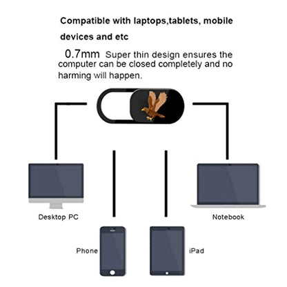 Eagle Webcam Camera Cover Slide - Web Camera Cover Fits for Laptop, Desktop, Pc, Macboook Pro, iMac, Mac mini, iPad Pro, Computer, iPhone, Protect Your Privacy Security - color: 3Pack eagle