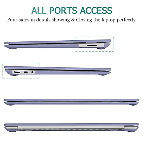 May Chen Case for 13.5" Microsoft Surface Laptop 3/4/5 with Alcantara Palm Rest Model 1867 1958 1950 (2019 2021 2022), Plastic Hard Shell Case with Keyboard Cover + Screen Protector, Lavender Gray - color: Lavender Gray