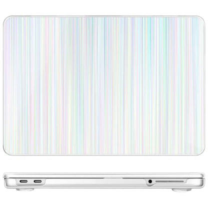 May Chen Compatible with MacBook Neo 13 inch Case 2026 Model A3404, Plastic Hard Shell,Keyboard Cover,Screen Protector,Dust Plug, for MacBook Neo 13" with A18 Pro Chip, Blue Strips - color: Blue strips