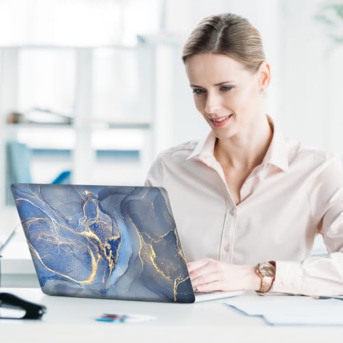 ArtSo Laptop Skin Sticker Decal, 17 17.3inch Laptop Netbook PC Notebook Universal Vinyl Reusable Skin Sticker Cover Personalized Art Case Protector, Blue Yellow Marble - color: Blue Yellow Marble