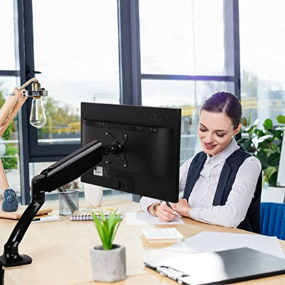 Progressive Desk Single Gas Spring Monitor Stand - Fits 17"-30" Monitors - ±180 Monitor Rotation - Arm Holds Up to 20 lbs - style: Single 17"-30"